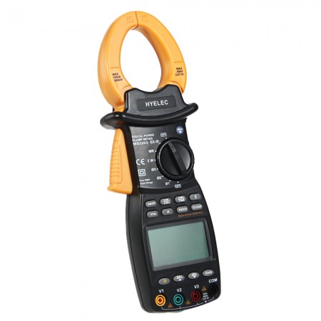 MS2203 3 PHASE DIGITAL POWER CLAMP METER POWER FACTOR YELLOW + BLACK