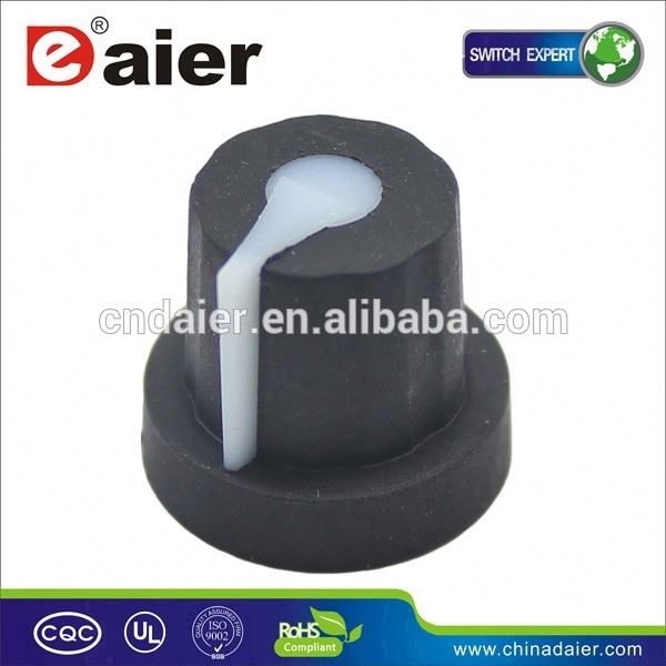 KN-1614 Potentiometer 6mm Black Rubber Knob Knobs Potentiometer Knob