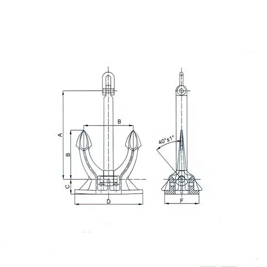 JV-07 Ship Anchor Spek Anchor Type SR