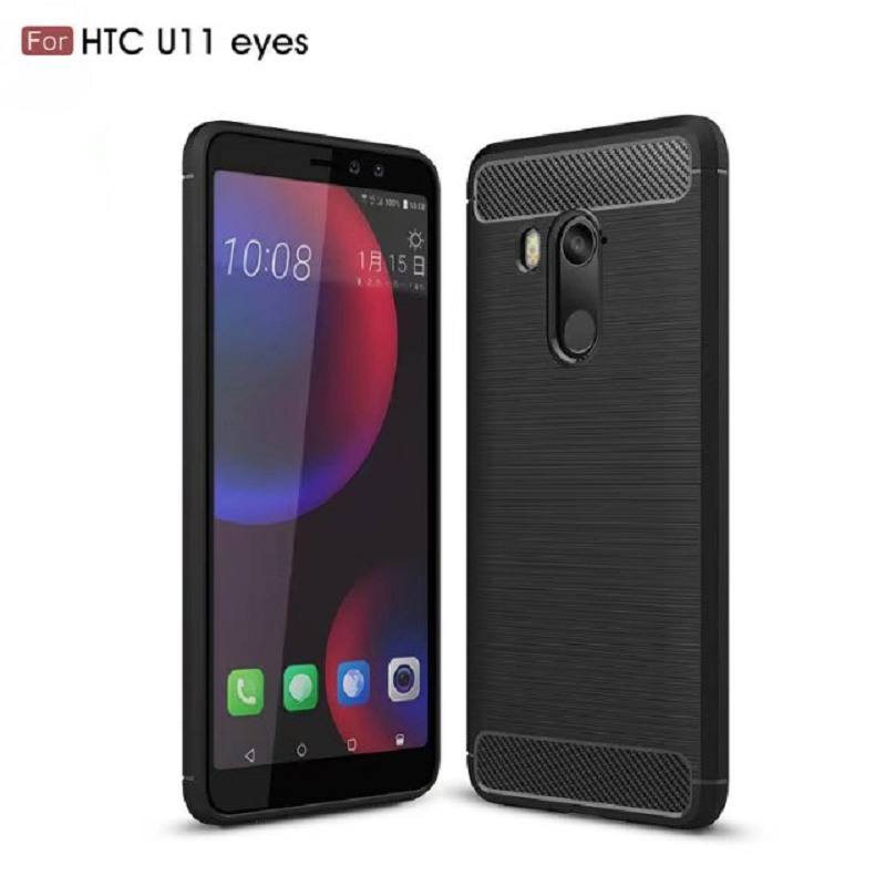 Hot Sell Carbon Fiber Tpu case for HTC U11 eyes Soft CF Cover