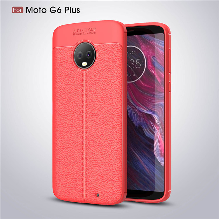New Design Carbon Fiber Lichee Pattern For Motorola Moto G6 Plus Soft TPU Case For Motorola Moto G6 Plus
