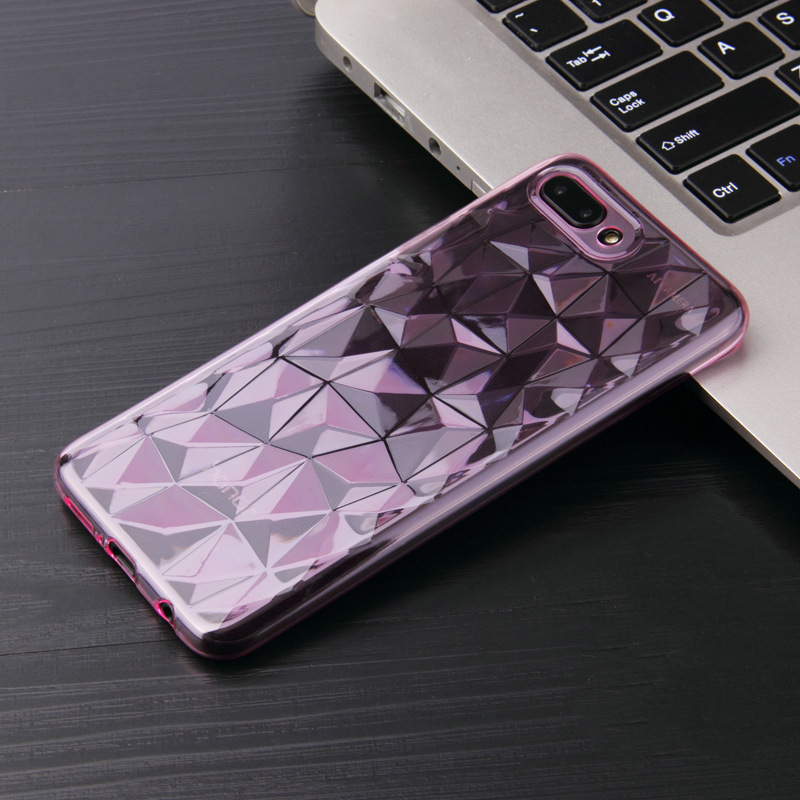 shockproof diamond pattern wholesale transparent tpu phone case for Huawei honor 10 case