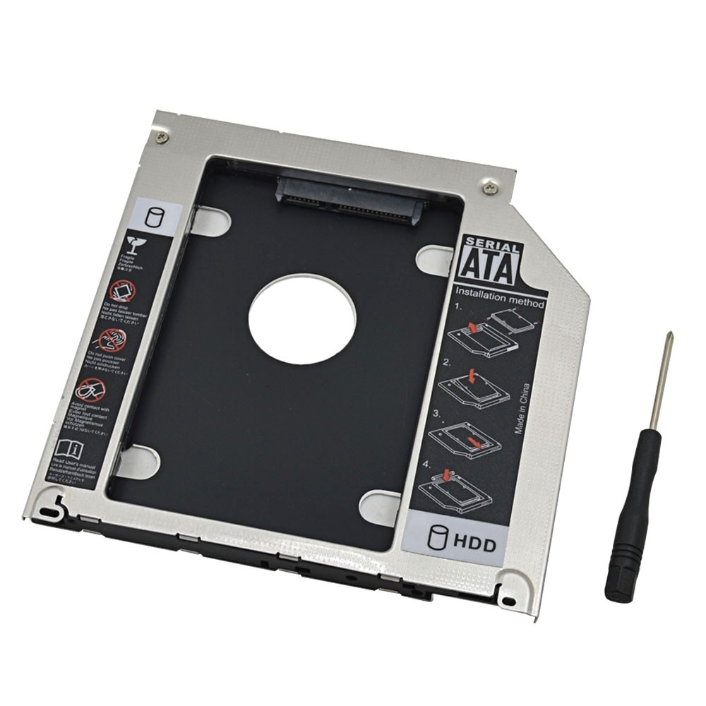 New 2nd HDD Caddy universal SATA to SATA Hard Drive Adapter For Laptop CD DVD Optical Drive Bay Hard Drive caddy