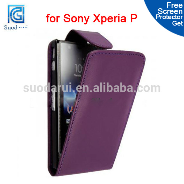 Case Cover for Sony Xperia P LT22i leather case for sony xperia p Mix color