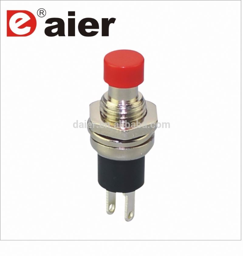 Factory Price 7mm Mini Round SPST Push On Red Plastic Switch Push Button
