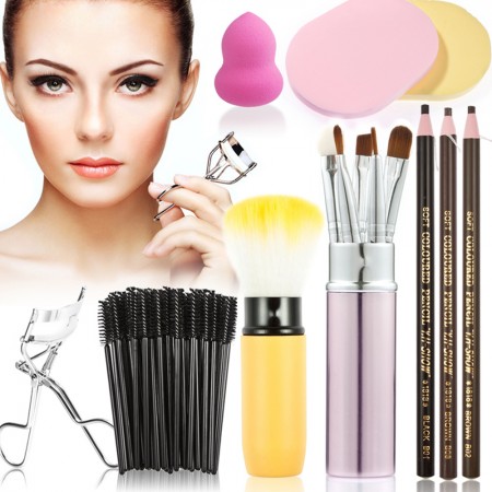 Makeup Kits Gift Set Blusher Eyebrow pencil Makeup Brush Puff Mascara Brush