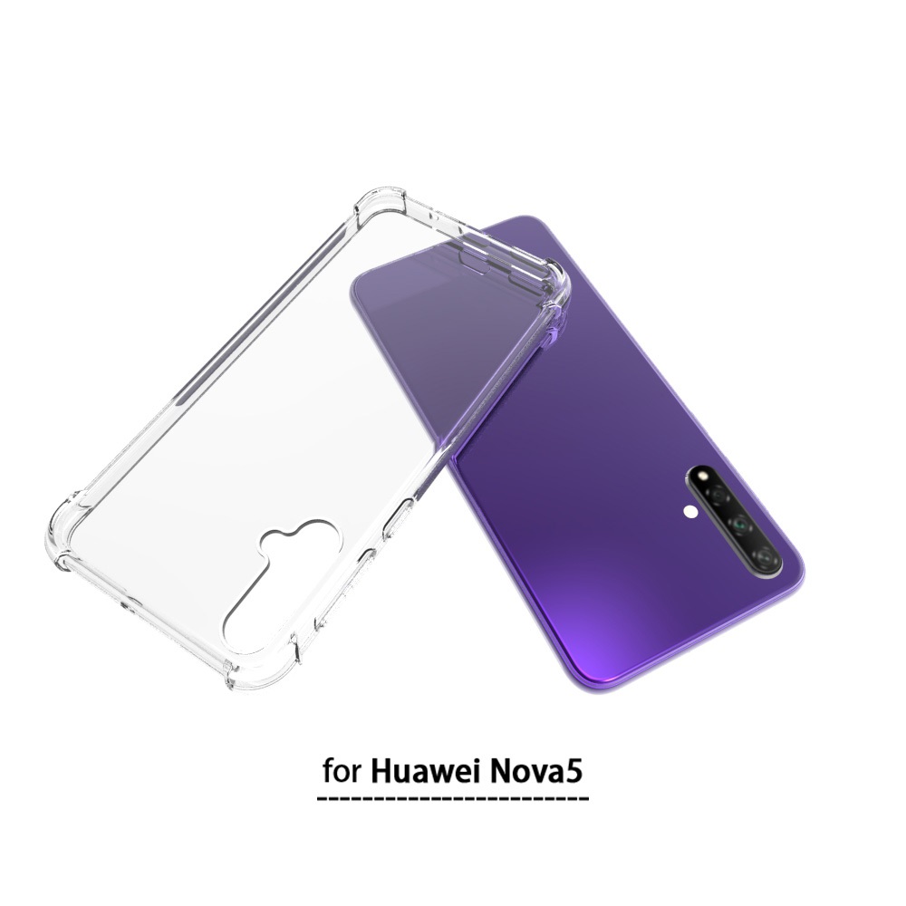 Transparent Shockproof soft  case For Huawei Nova 5 Tpu cover