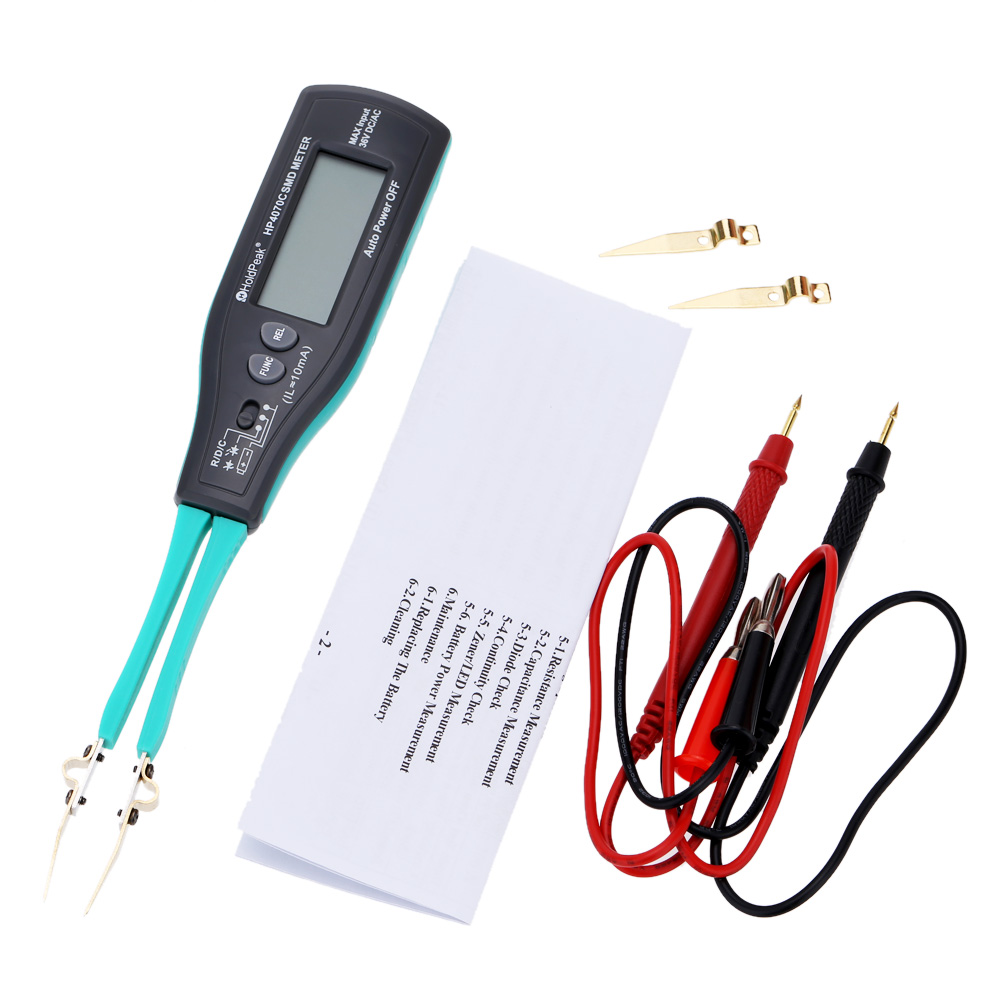 Smart SMD Tester Tweezers Resistor Intelligent Testing Clips Capacitor Diode Continuity with Relative Value