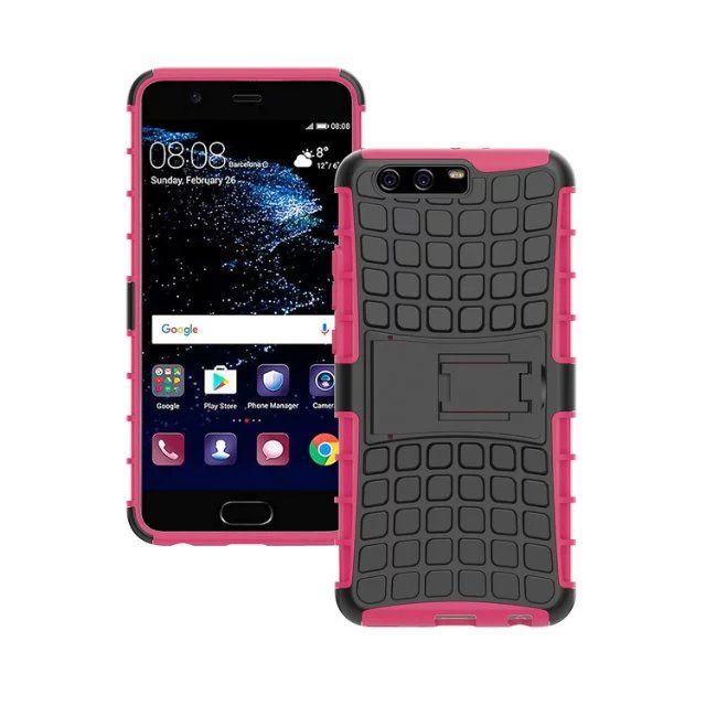 bracket 2in1 tire pattern cover phone case for Huawei P10 Plus