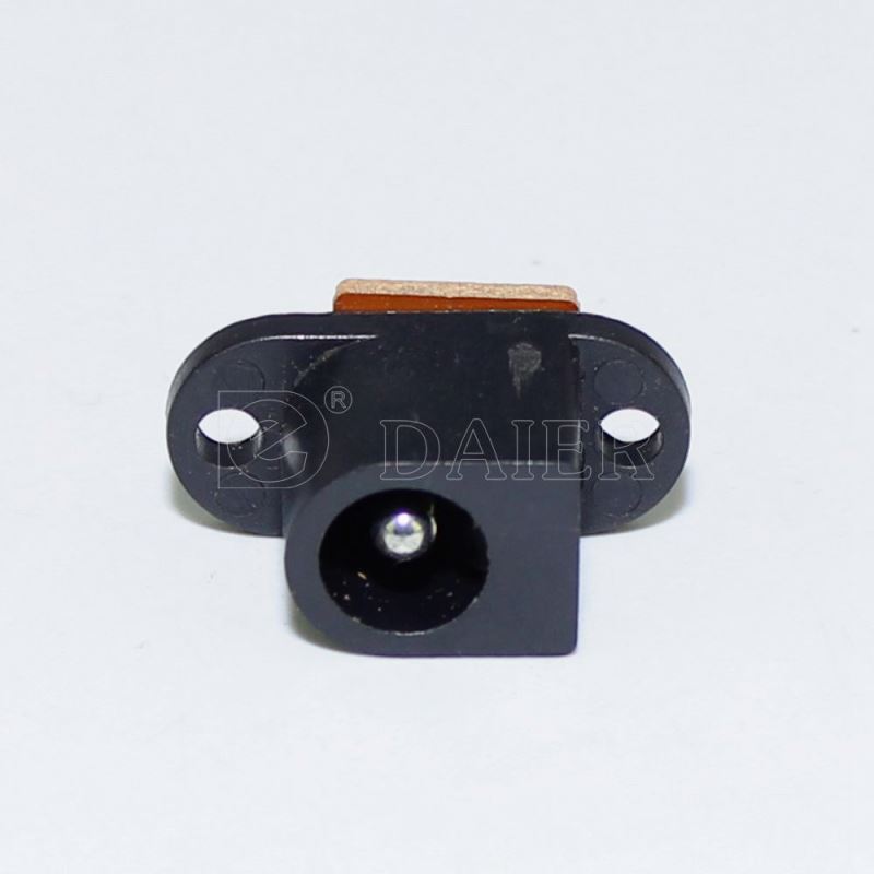 Black Plastic 2.1mm 2.5mm 3 Pin  DC Power Connector Audio Sockets