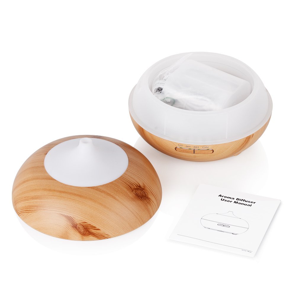 Aroma Diffuser Ultrasonic Humidifier Air Aromatherapy Atomizer Essential Oil Diffuser Wood