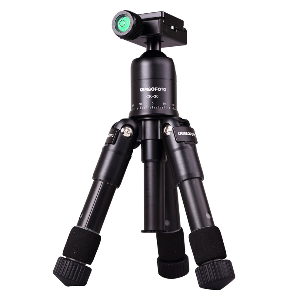 Portable Folding Ultra Aluminum alloy Tripod Compact Desktop Macro Mini Tripod Kit with Ball Head for Canon Nikon DSLR Camera