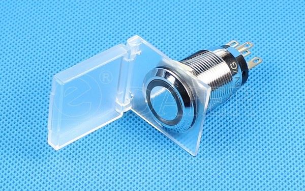 19MM Dustproof Square Shape Plastic Cover Push Button