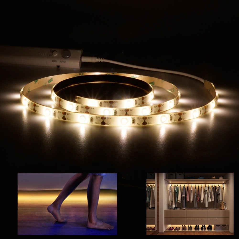 IP66 Motion sensor night light sensor bed-lighting SMD strip light for wardrobe / cupboard / under bed