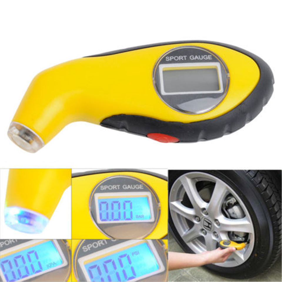 Tyre Air Pressure Gauge Meter Electronic Digital LCD Car Tire Manometer Barometers Tester Tool For Auto Car Motorcycle 14% off