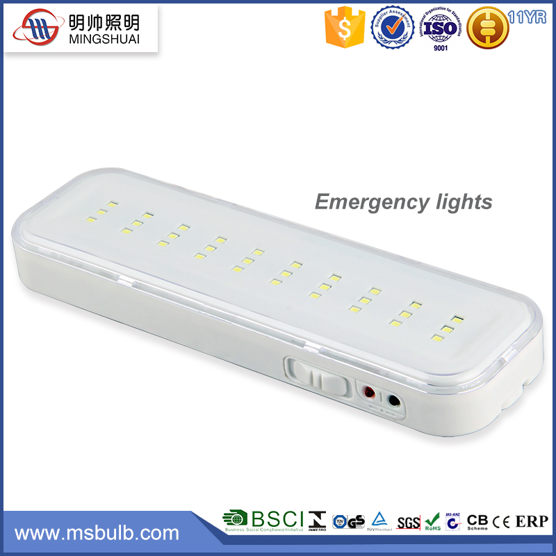 2w 10/30/60 Leds Rechargeable emergency light ceiling mounted battery built-in