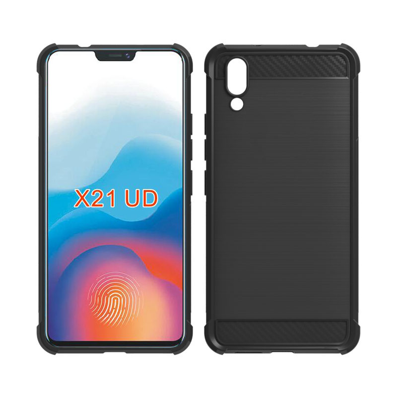 Carbon Fiber Cover soft Tpu case For Vivo X21 UD