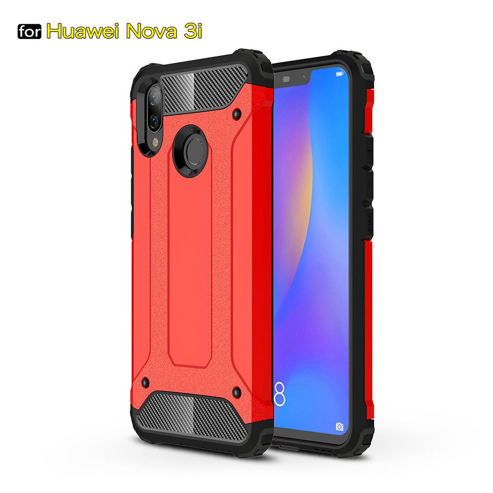 TPU+PC 2in1 drop Silicone Rubber Armor Hard case For Huawei P Smart Plus