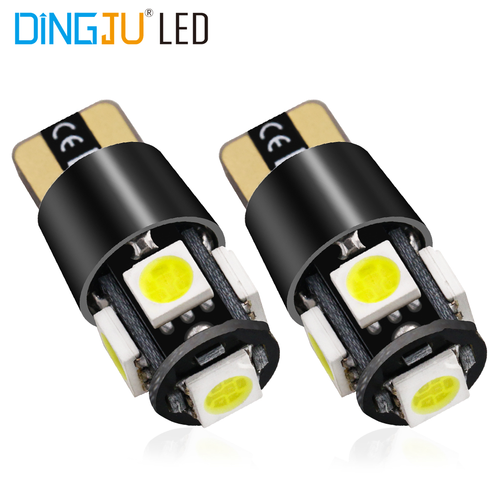 Factory Direct Price W5w 5050 T10 Car Led Light Bulb 10-30V 5smd Canbus Width Reading Lamp Power Supply With Great