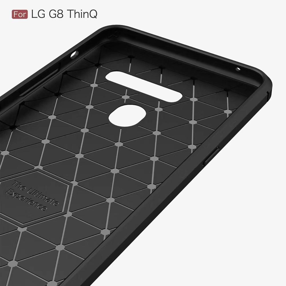 New Arrival Shockproof Carbon Fiber Case Cover for LG G8 ThinQ TPU+PC case