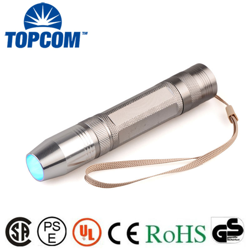 Professional 3W LED White Yellow UV Light Jewelry Torchlight Amber Flashlight