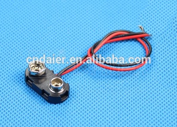 Custom Made Wholesale 9v Wire Battery Snap Clip