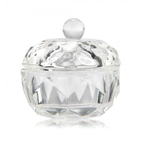 1PC Crystal Glass Dappen Dish Lid Bowl Cup Holder Manicure Equipment Nail Jar Tool For Nail Art Acrylic Powder Liquid