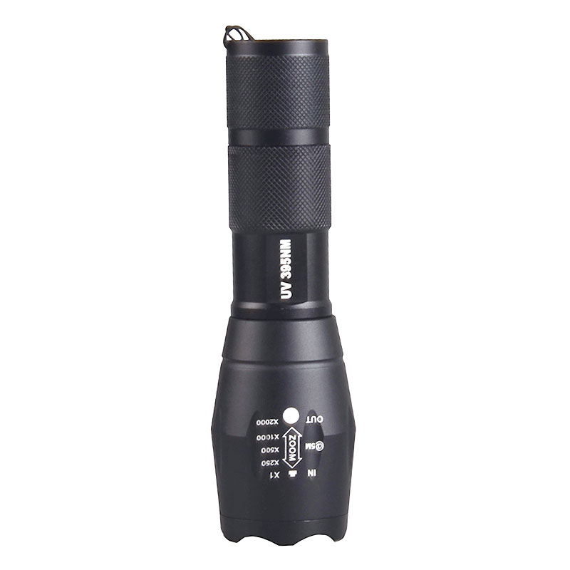G700 395nm Zoom Ultraviolet Light Money Detector UV Tactical Flashlight