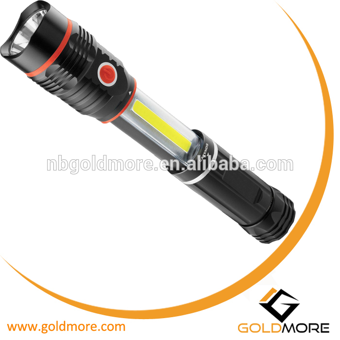 Goldmore 200 Lumens Telescopic COB led inspection flashlight with led worklight