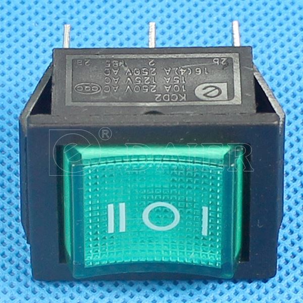 ON OFF ON Double Pole 3 Way Rocker Switch White With 120V Light