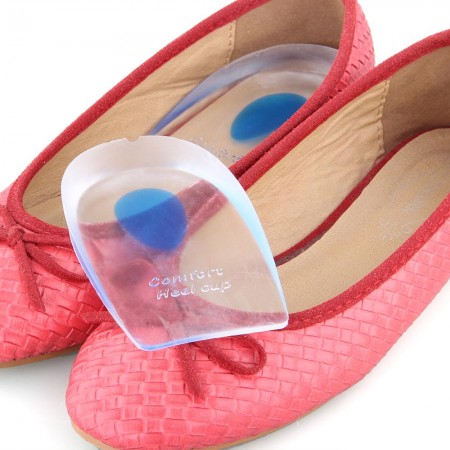 Pair Anti-slip Silicone Gel Shoe Back Heel Pad Cushion Insole Insert