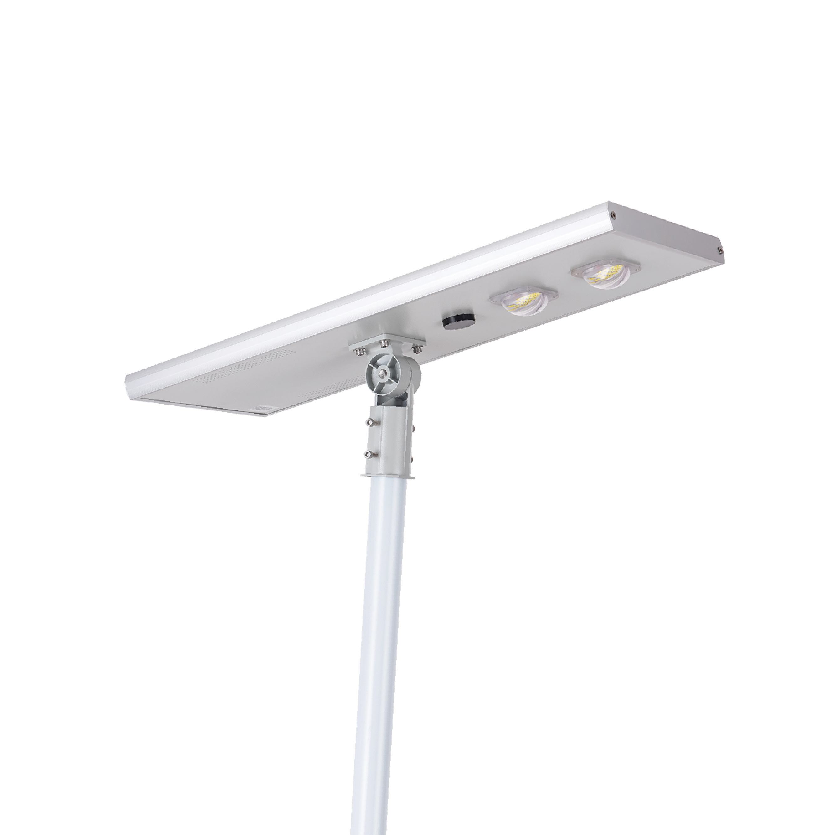 Gray Aluminum 100lm/w Ip65 60w Led Cellphone Control Light Solar Street Lights In China