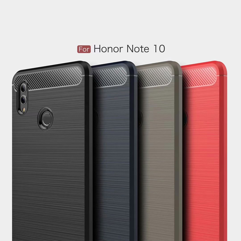 New Arrival Carbon Fiber Tpu case For Huawei honor note 10 brushed tpu soft cover