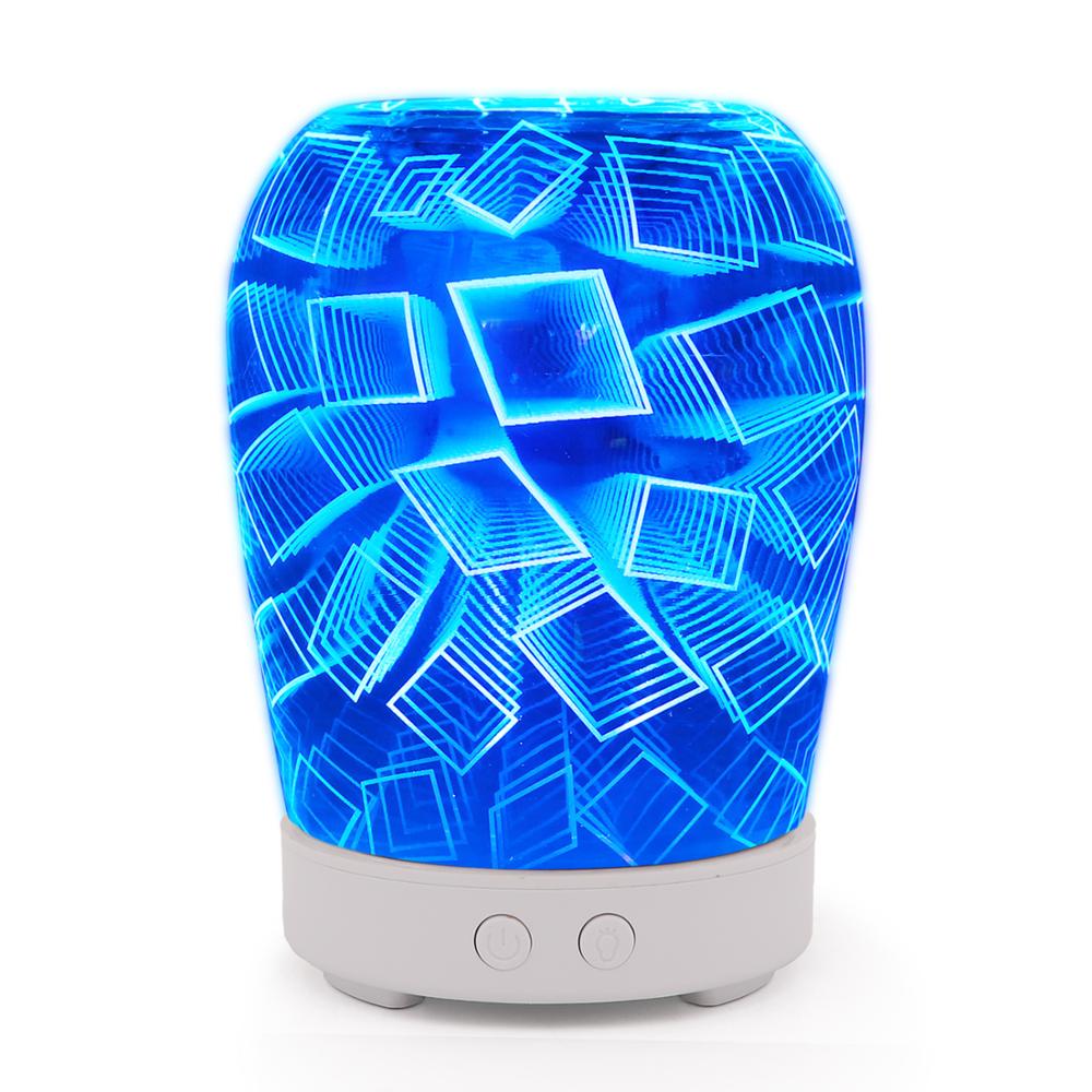 100ml Glass New Portable Ultrasonic Air Humidifier Aroma Diffuser Home Appliances Air Conditioning Appliances White Base