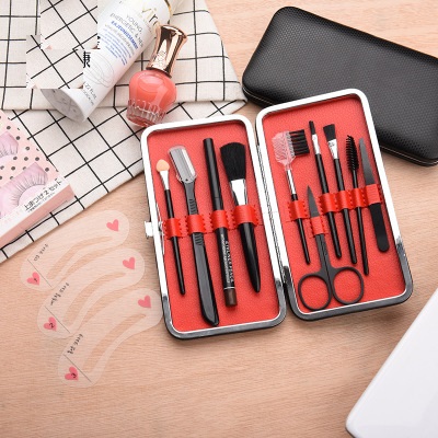 10 Pcs Women's Fashion Beauty Professional Eye Eyebrow Cosmetic Tool Kit Set