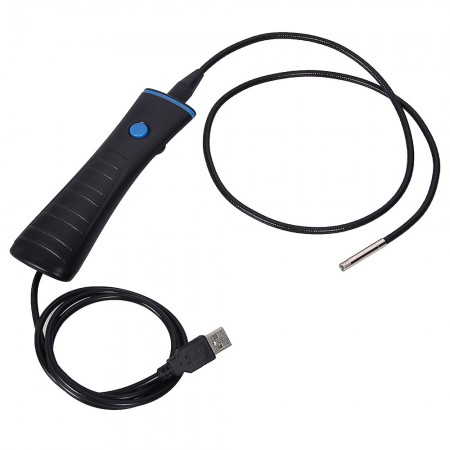 Waterproof Mini 5.5MM USB Fleible Inspection Camera Borescope Endoscope with Mirror Attachment for Side View