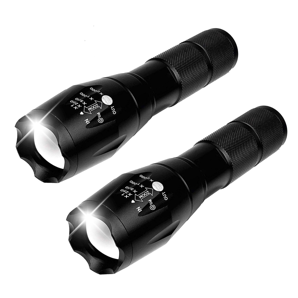 2km Distance Long Range T6 LED Tactical  Torch Light Military Grade Flashlight