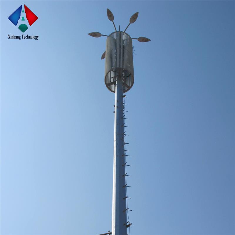 15m monopoles telecom high quality radio steel monopole antenna mast and communication tower
