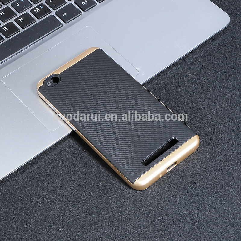 2017 New Arrival hybrid Carbon Fiber Case Cover for Redmi note 4X TPU+PC case for Redmi note 4X