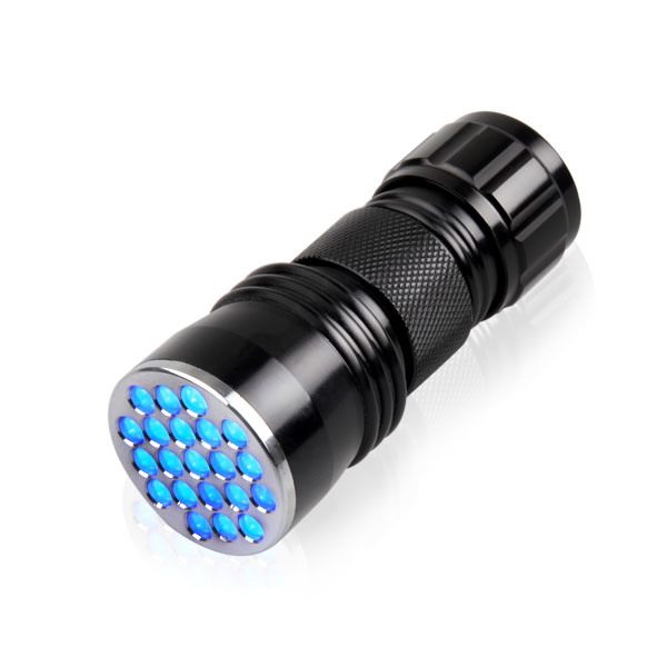 395 nM UV Ultra Violet 21 LED Blacklight Flashlight