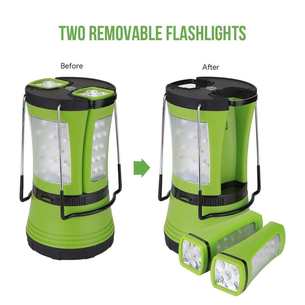 Amazon Multifunction Camping Lantern Detachable Flashlight  Portable Tent Light with USB Cable and Car Charger for Outdoor