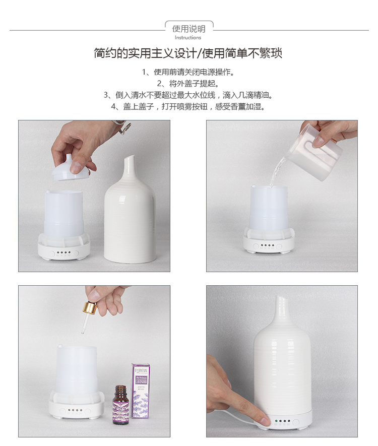 2019 Humidifier and Diffuser Car Essential Oil Humidifier Diffuser