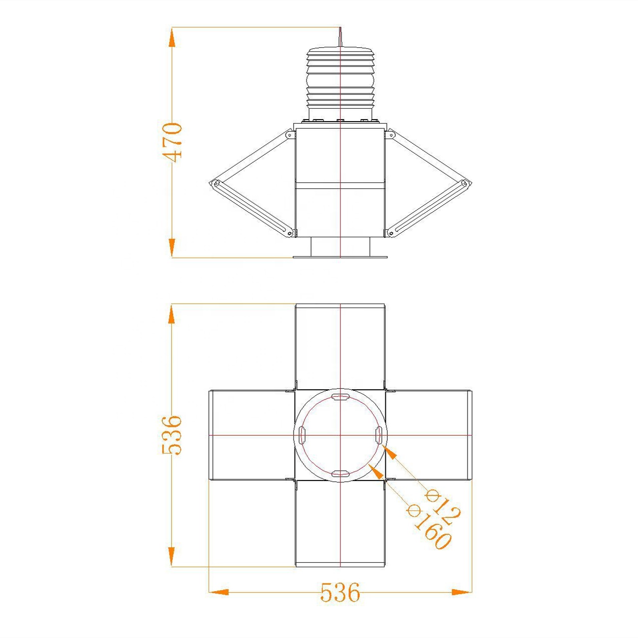 JV-LS-C-4S Marine Machinery LED Solar Powered Marine Lanterns self contained marine lantern