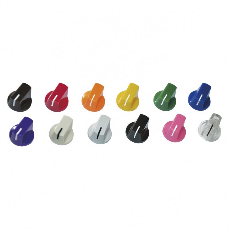 Guitar AMP Effect Pedal Knobs Screw Set 6.0mm Plastic Control Knobs Silver Color