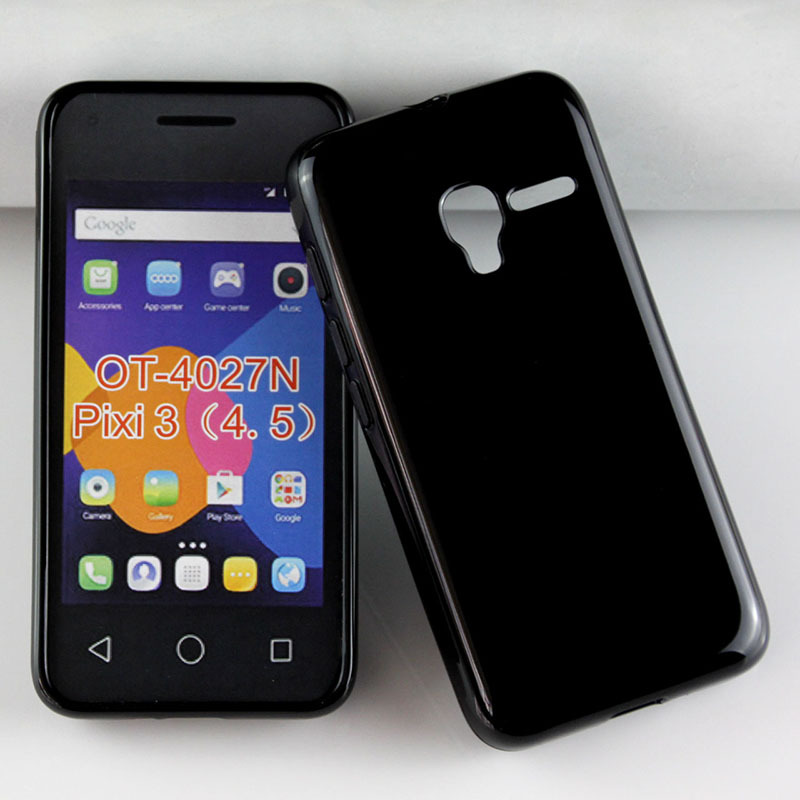 Free Shipping For Alcatel One Touch Pixi 3 4.5 OT-4027 Pudding TPU Gel Case Cover
