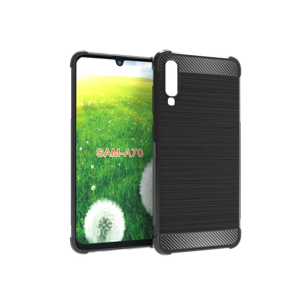 newstyle Carbon Fiber Cover soft Tpu Brushed case For Samsung galaxy A70