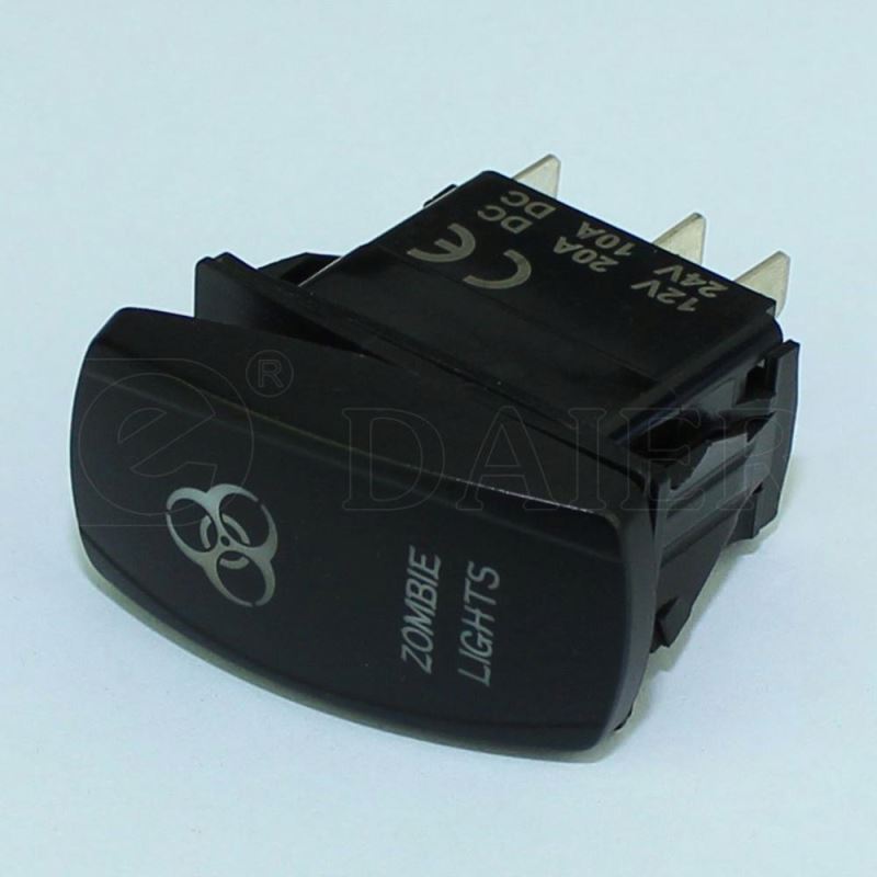2-Way SPST 5PIN Illuminated Rocker Switch Wiring