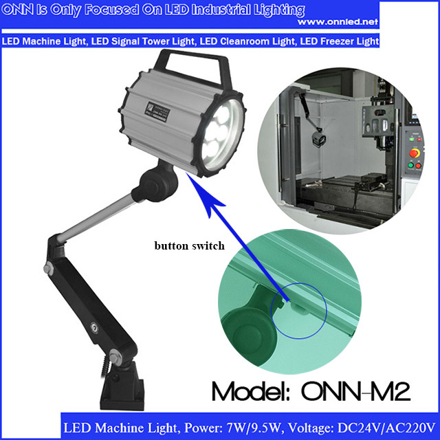 Model M2 24V 220V IP65 Waterproof Long Arm Flexible Led work lamp/switch optional