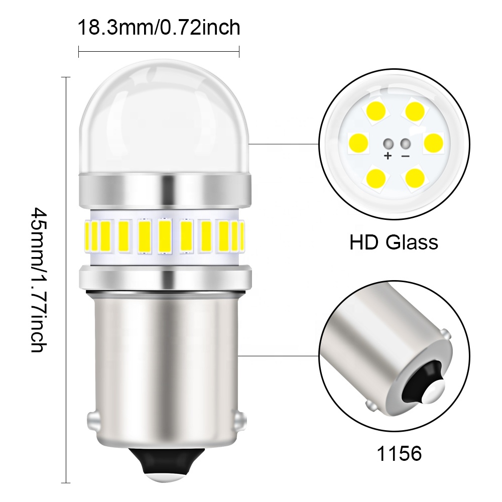 1157 Strobe 24V 1156-24Smd 4014-6Smd 3030 Canbus Ba9S Auto Bulb Led