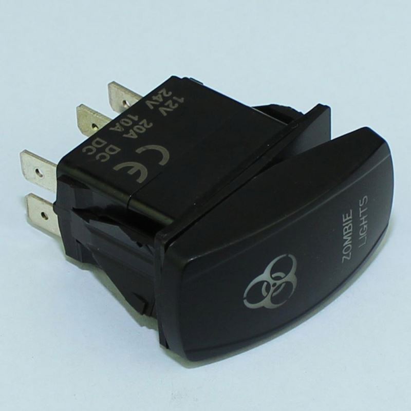 Single Pole Single Throw 2 Way Carling Lighted Rocker Switch With Solder Terminal